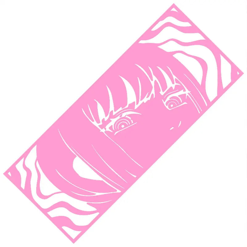 Chainsaw Man Car Sticker – Yeux Devil Rose Autocollant