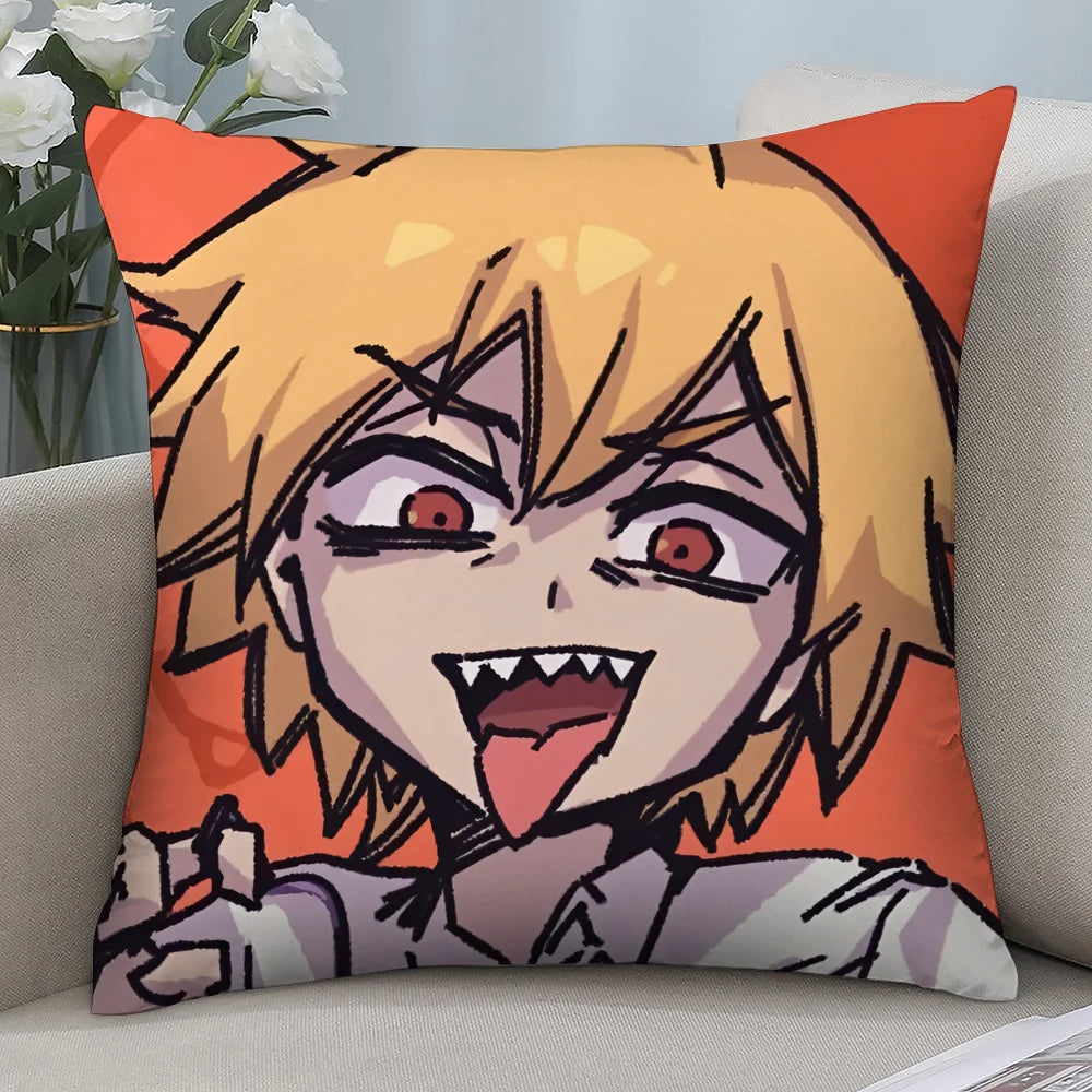 Chainsaw Man Coussin Décoratif – Denji Sourire Carnassier
