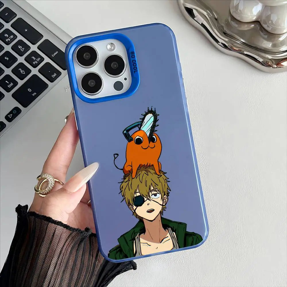 Chainsaw Man Coque iPhone – Pochita Denji Étui Bleu