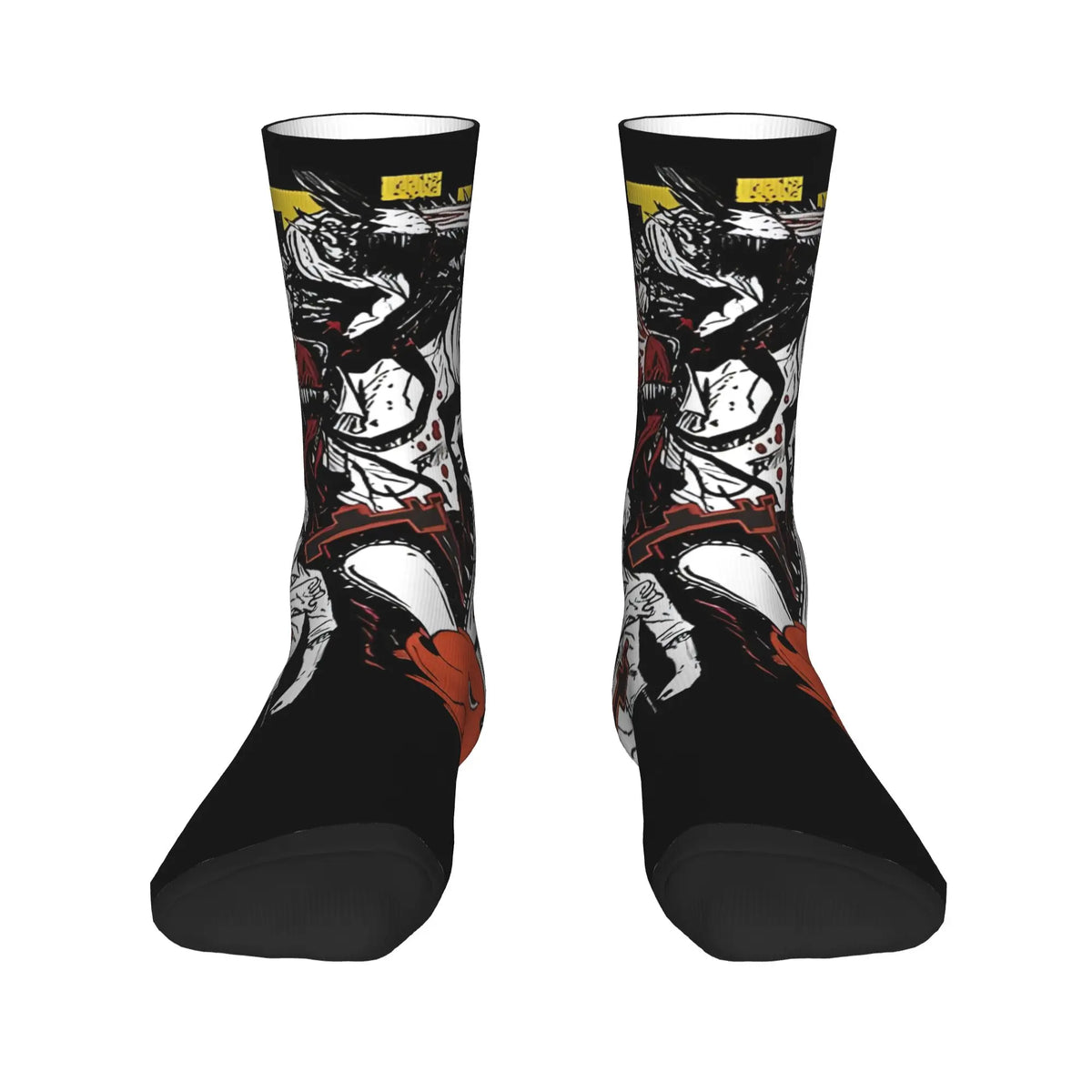 Chainsaw Man Chaussettes Imprimées – Denji Croquis Édition Noir et Blanc