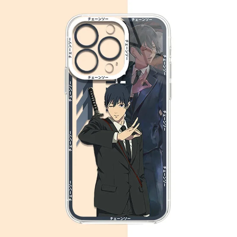 Chainsaw Man Samsung Case – Aki Hayakawa Katana Transparent Cover