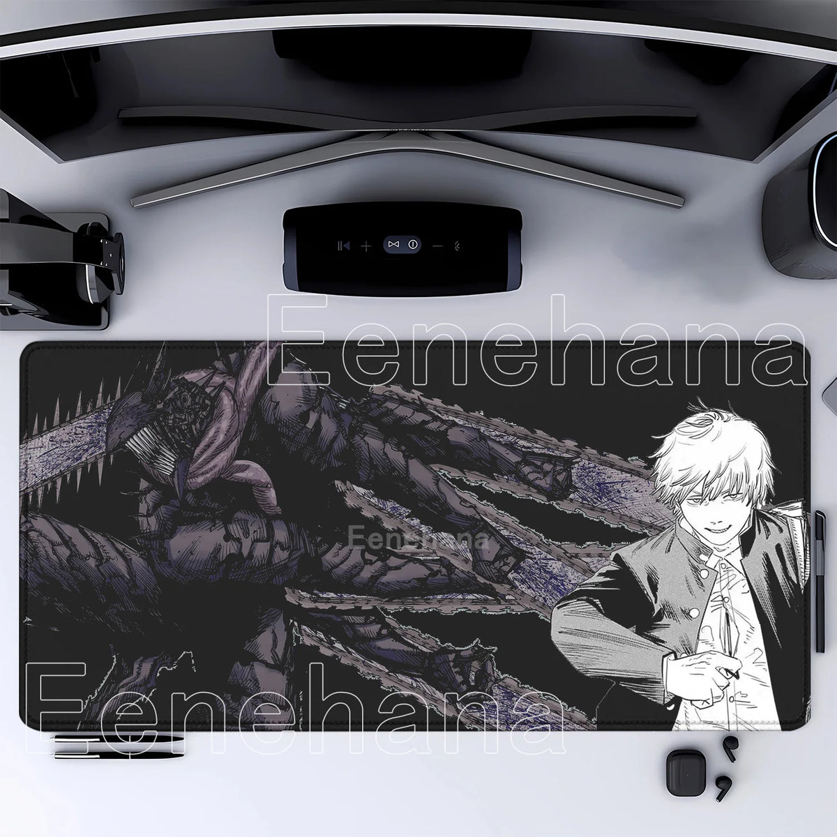 Chainsaw Man Mouse Pad - Denji Chained Monster Large Desk Mat