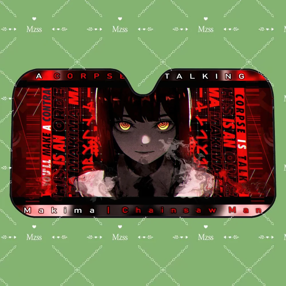 Chainsaw Man Car Sunshade – Makima Corpse Talking Pare-soleil
