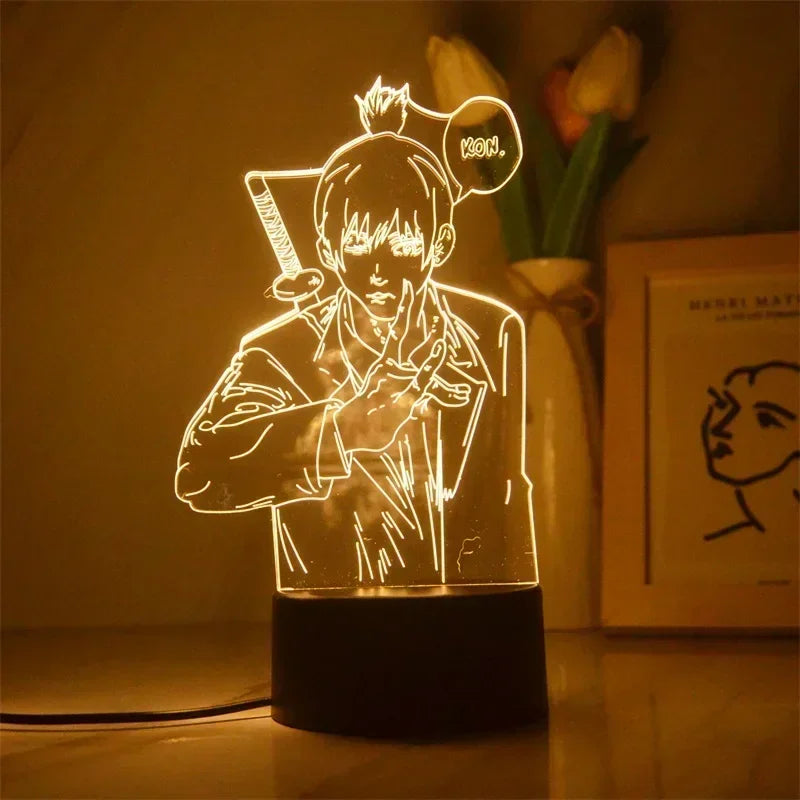 Chainsaw Man Lampe LED Gravée – Aki Hayakawa Katana Édition Lumineuse