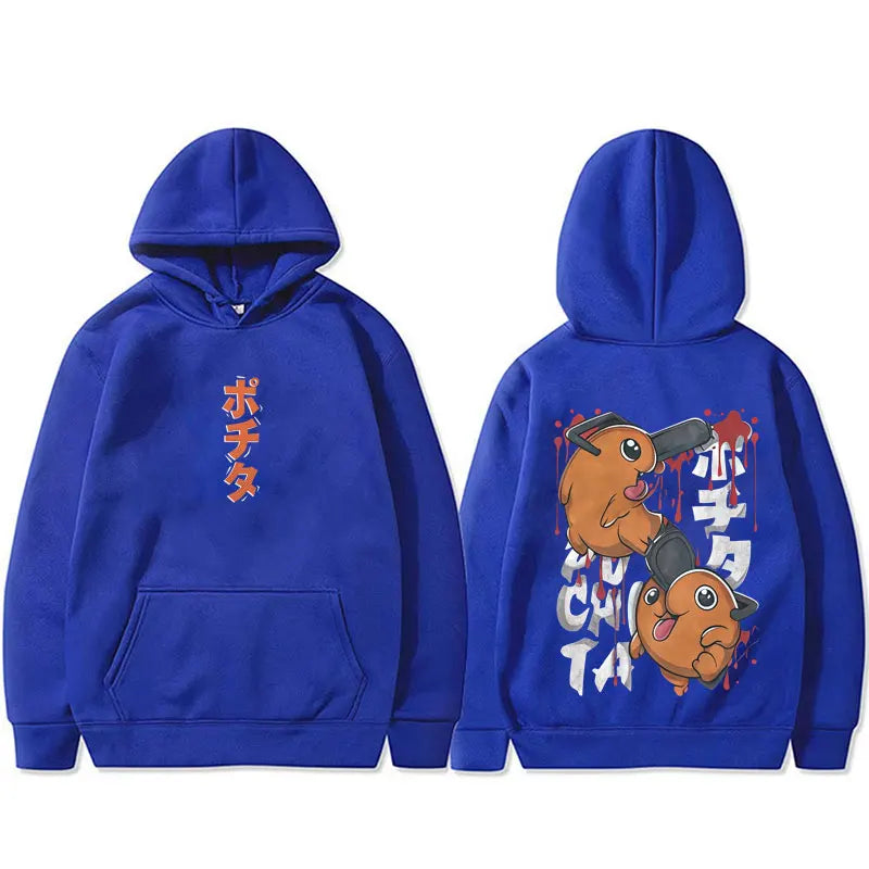 Chainsaw Man Sweat à Capuche – Pochita Boom Édition Bleu