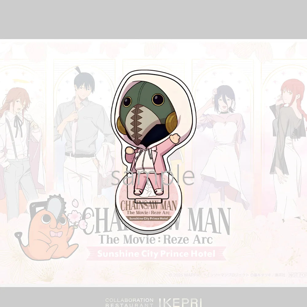 Chainsaw Man Porte-Clés – Chibi Acrylique Film Reze Arc Illustration Officielle