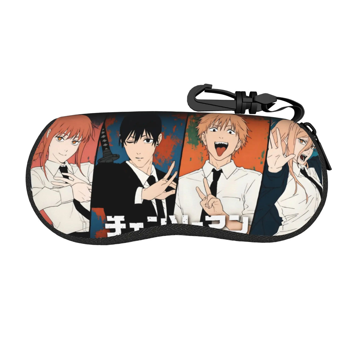 Chainsaw Man Étui à Lunettes – Trio Personnages Pochette Zippée