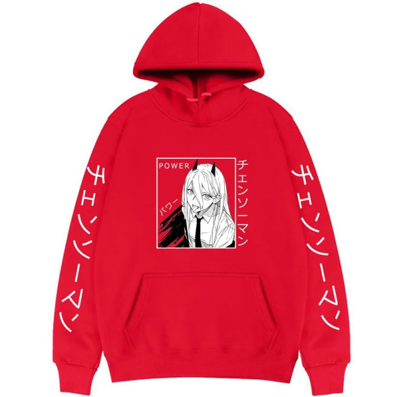 Sudadera con capucha Chainsaw Man – Edición Power Roja