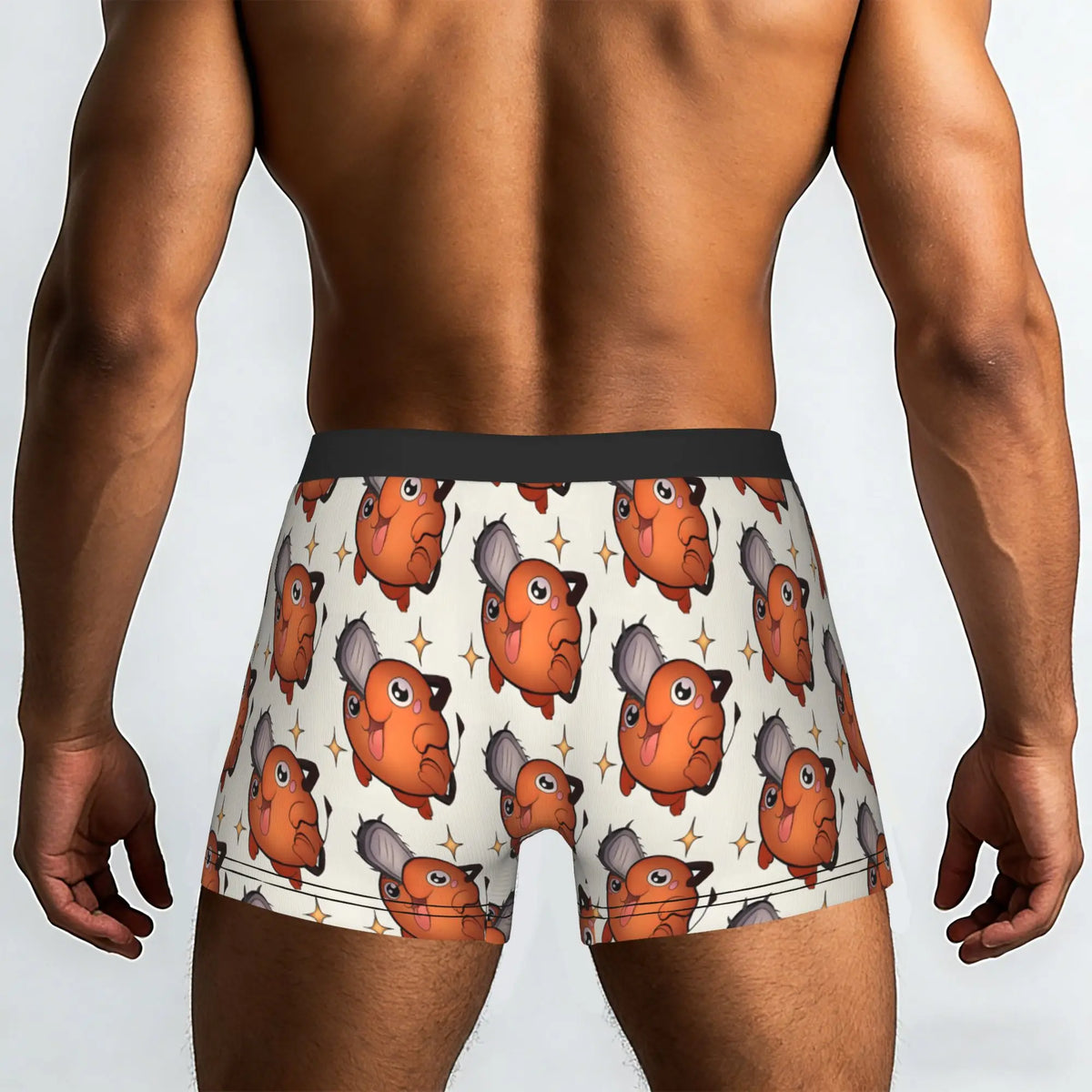Chainsaw Man Boxer Homme – Pochita Multiple Édition Doodle Orange
