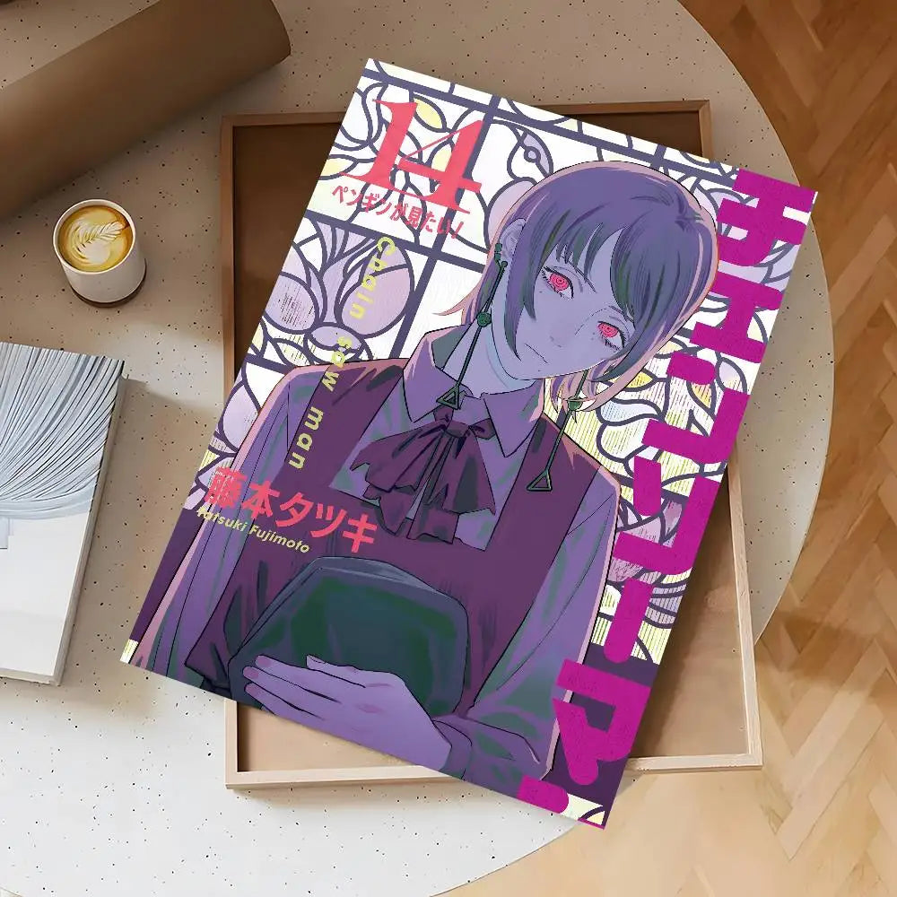Chainsaw Man Póster – Portada Volumen 14 Morado