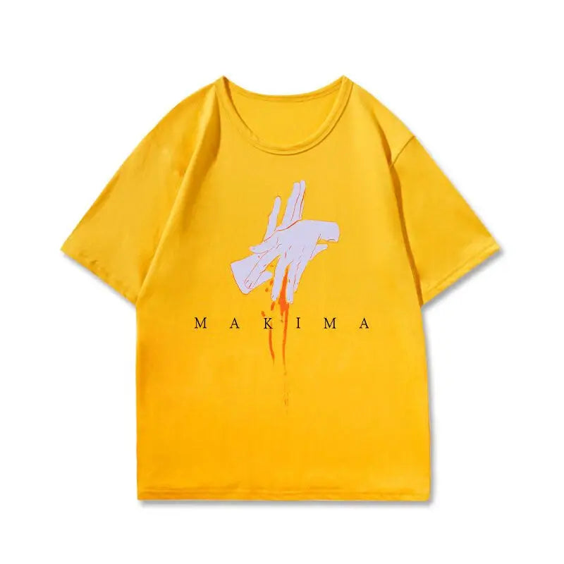 Chainsaw Man T-Shirt Graphique – Main Sang Édition Jaune