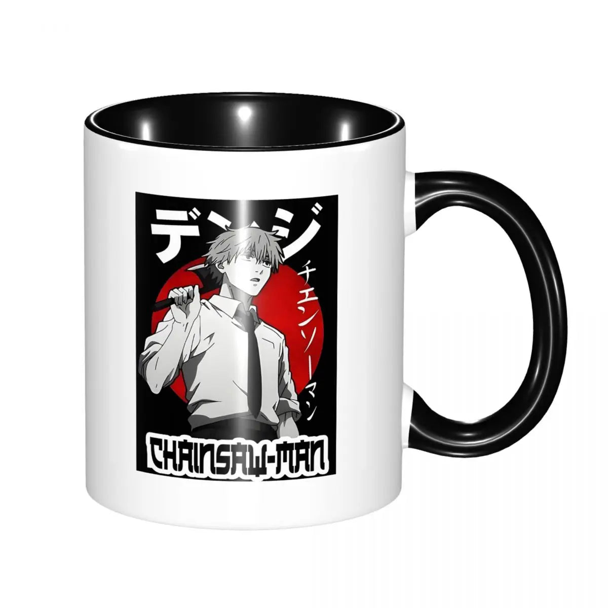 Chainsaw Man Mug – Denji Logo Noir et Blanc