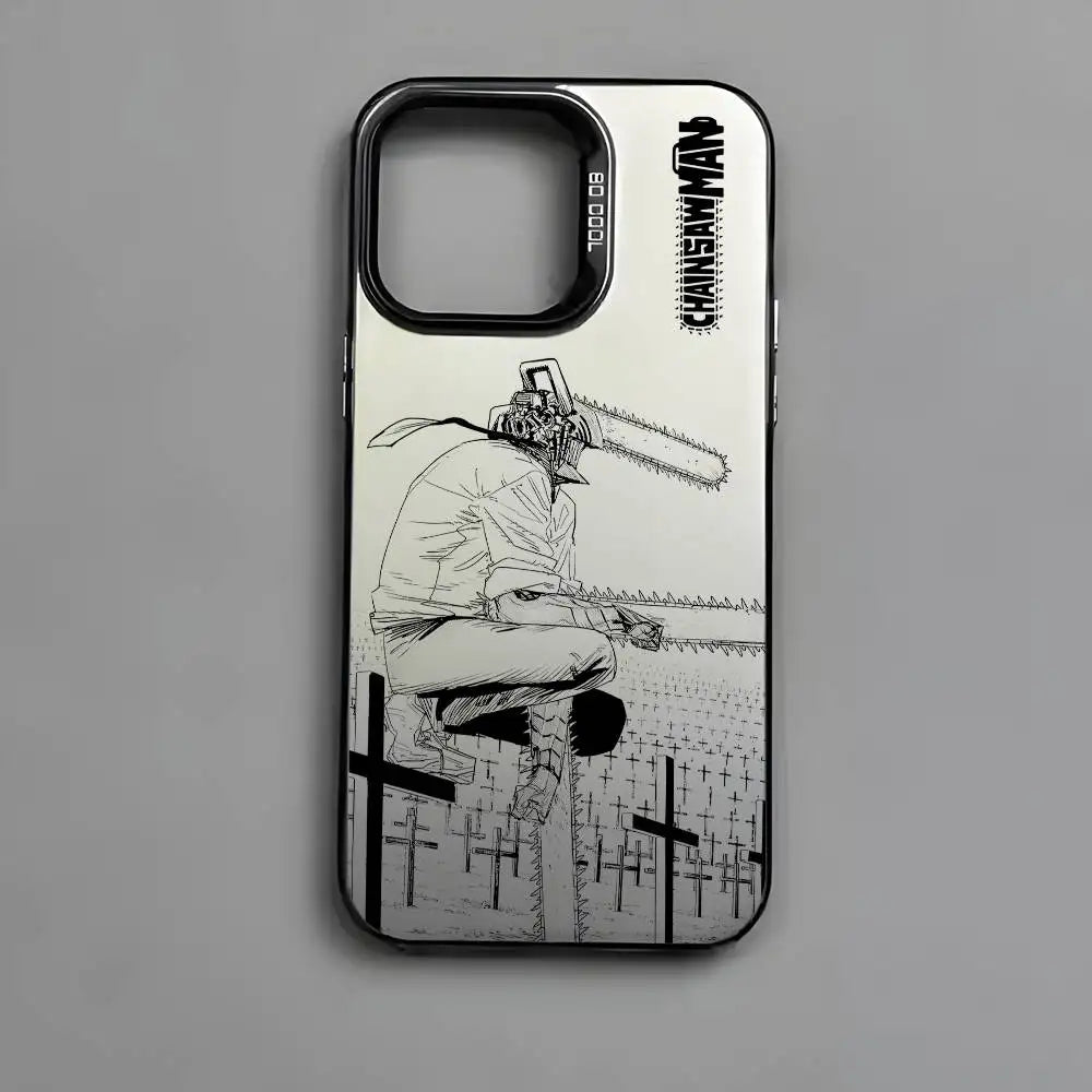 Chainsaw Man Coque iPhone – Hero of Hell Argent Étui Caméra