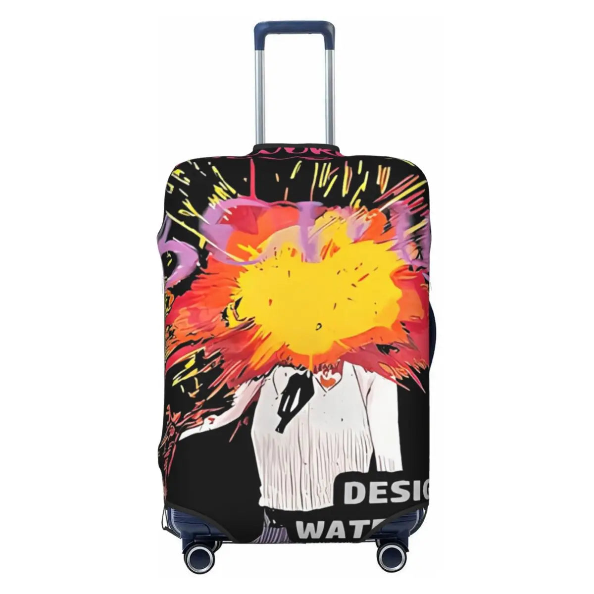 Funda de Maleta Chainsaw Man - Explosión Multicolor Estilo Cómic