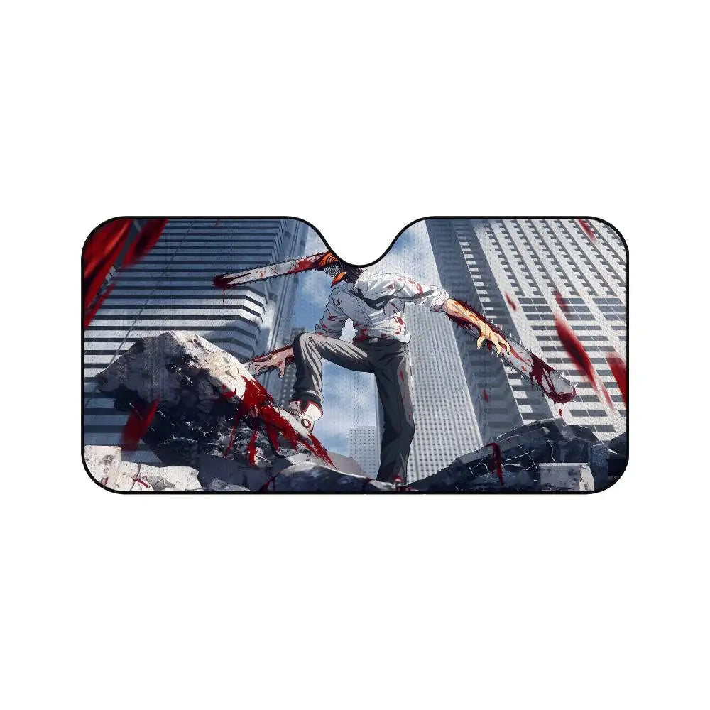 Parasol para coche Chainsaw Man – Parasol de coche urbano Denji Jump