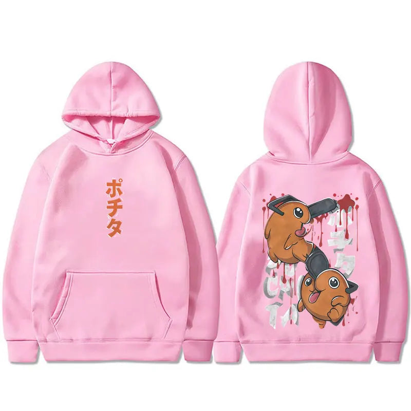 Chainsaw Man Sweat à Capuche – Pochita Boom Édition Rose