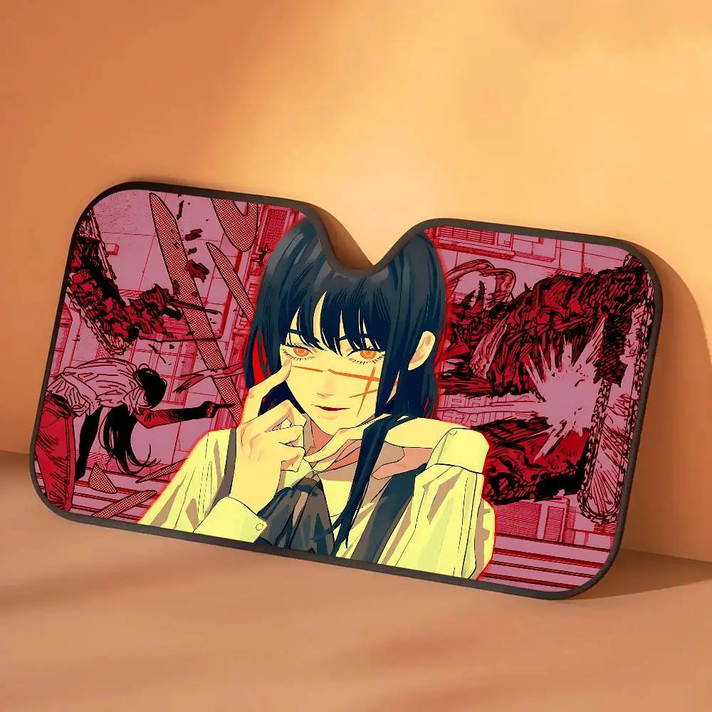 Chainsaw Man Car Sunshade – Kishibe Manga Panel Pare-soleil