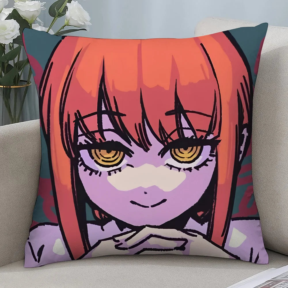 Chainsaw Man Coussin Décoratif – Makima Yeux Dorés Édition Carnassière