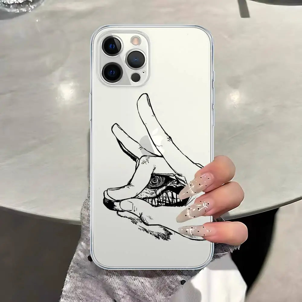 Chainsaw Man Funda iPhone – Estuche transparente