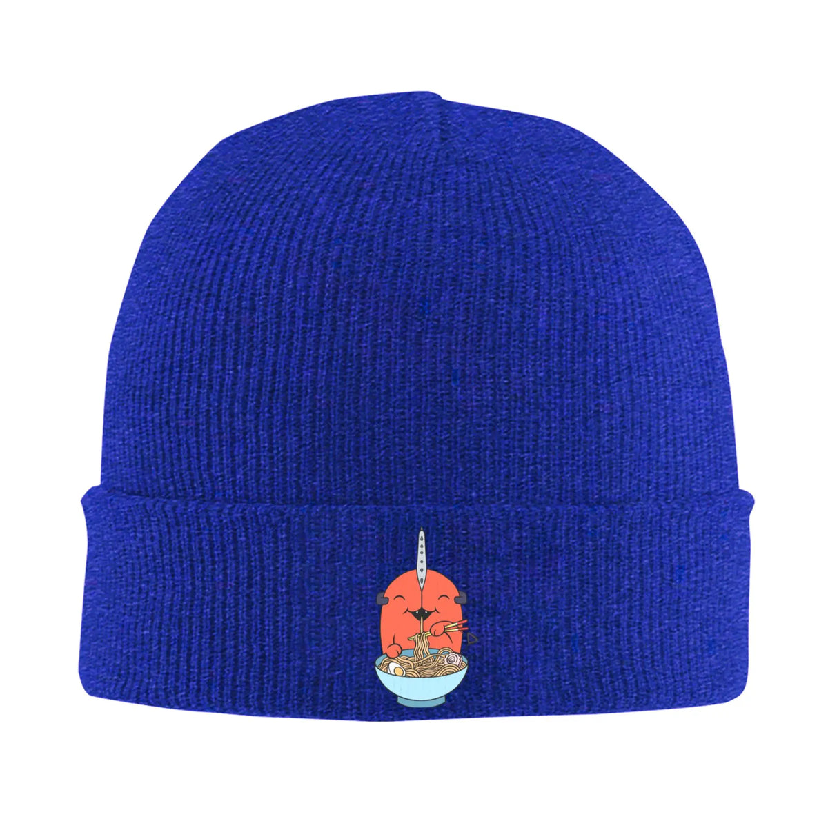 Chainsaw Man Embroidered Beanie – Pochita Bowl Royal Blue Edition