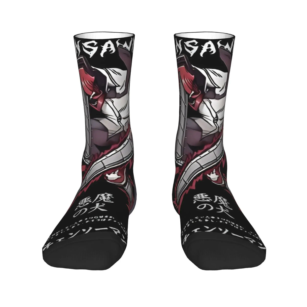 Calcetines estampados Chainsaw Man – Logotipo de Manga Edición Negra