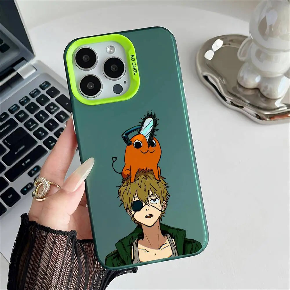 Chainsaw Man Coque iPhone – Pochita Denji Étui Vert