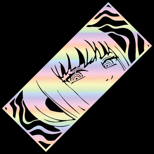 Chainsaw Man Car Sticker – Yeux Devil Holographique Autocollant