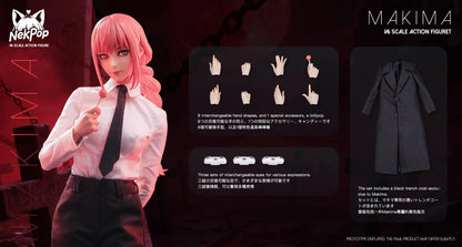 Preventa NekPop Studio NEK001 Makima Escala 1/6 Soldado Femenino de Pelo Largo Rosa Set Completo Apto para Figuras de Acción de 12 Pulgadas Modelos de Juguetes