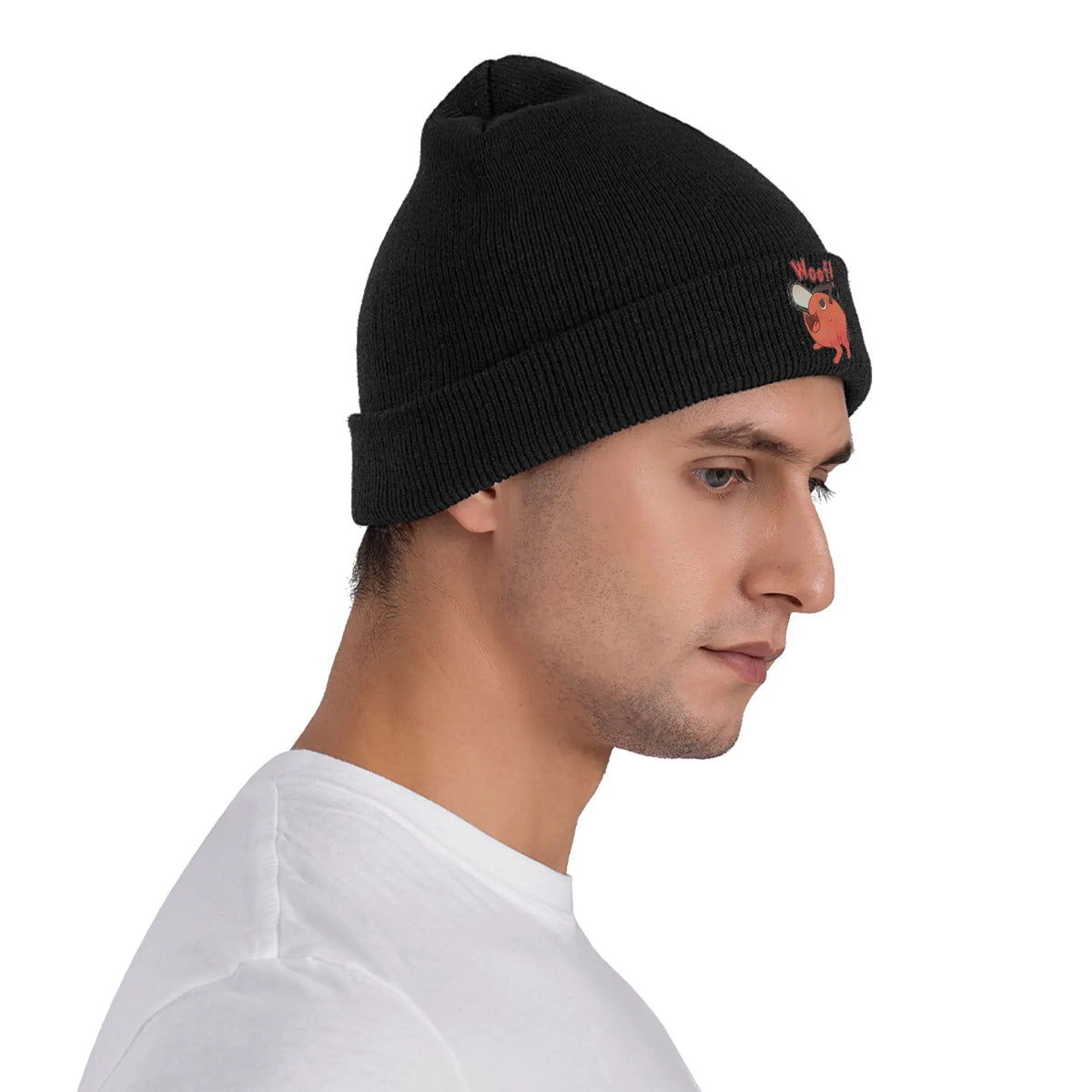 Chainsaw Man Bonnet Brodé – Pochita Woof Édition Noir