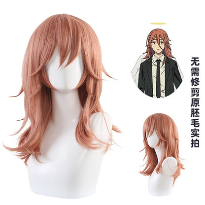 Chainsaw Man Cosplay Wig – Perruque Longue Cuivrée Angel Devil
