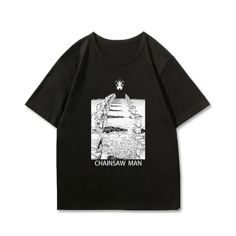 Chainsaw Man T-Shirt Graphique –  Édition Noire