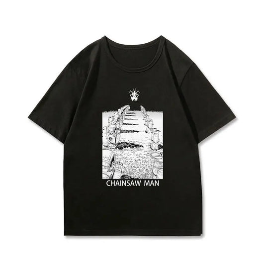 Chainsaw Man T-Shirt Graphique –  Édition Noire