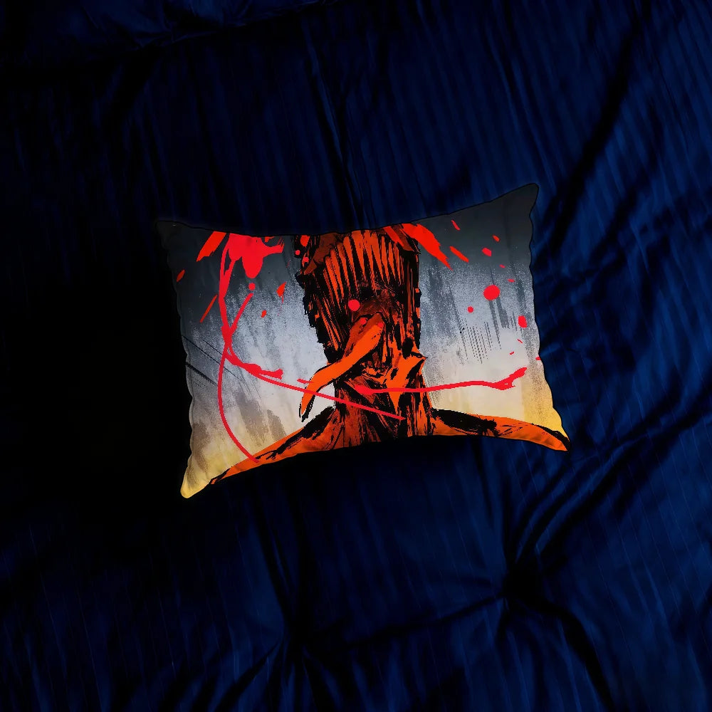 Chainsaw Man Pillowcase – Power Devil Splatters Midnight Blue Edition