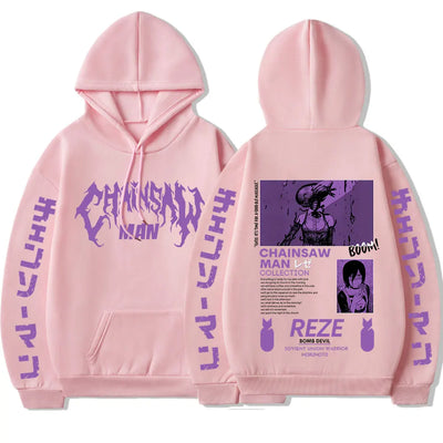 Chainsaw Man Sweat à Capuche – Reze Collection Édition Rose