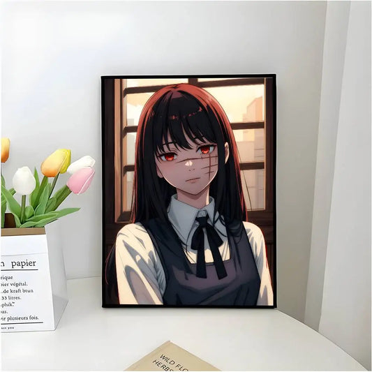 Chainsaw Man Affiche Poster – Asa Mitaka Uniforme Scolaire Cravate