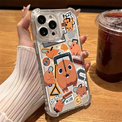 Chainsaw Man Funda iPhone – Makima Espiral Roja Carcasa Transparente