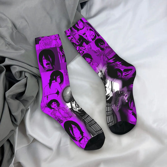 Chainsaw Man Printed Socks – Reze Portrait Purple Edition