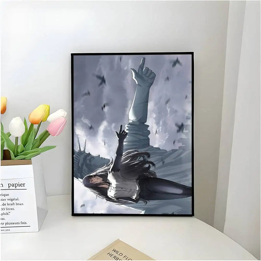 Chainsaw Man Affiche Poster – Chainsaw Man Silhouette Apocalyptique