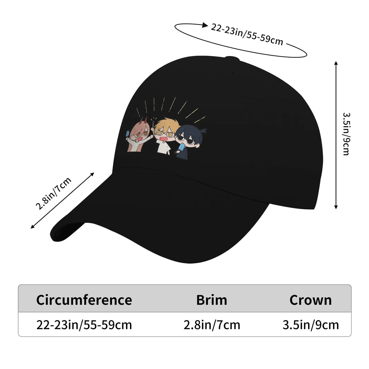 Chainsaw Man Casquette – Trio Ice Cream Édition Casual