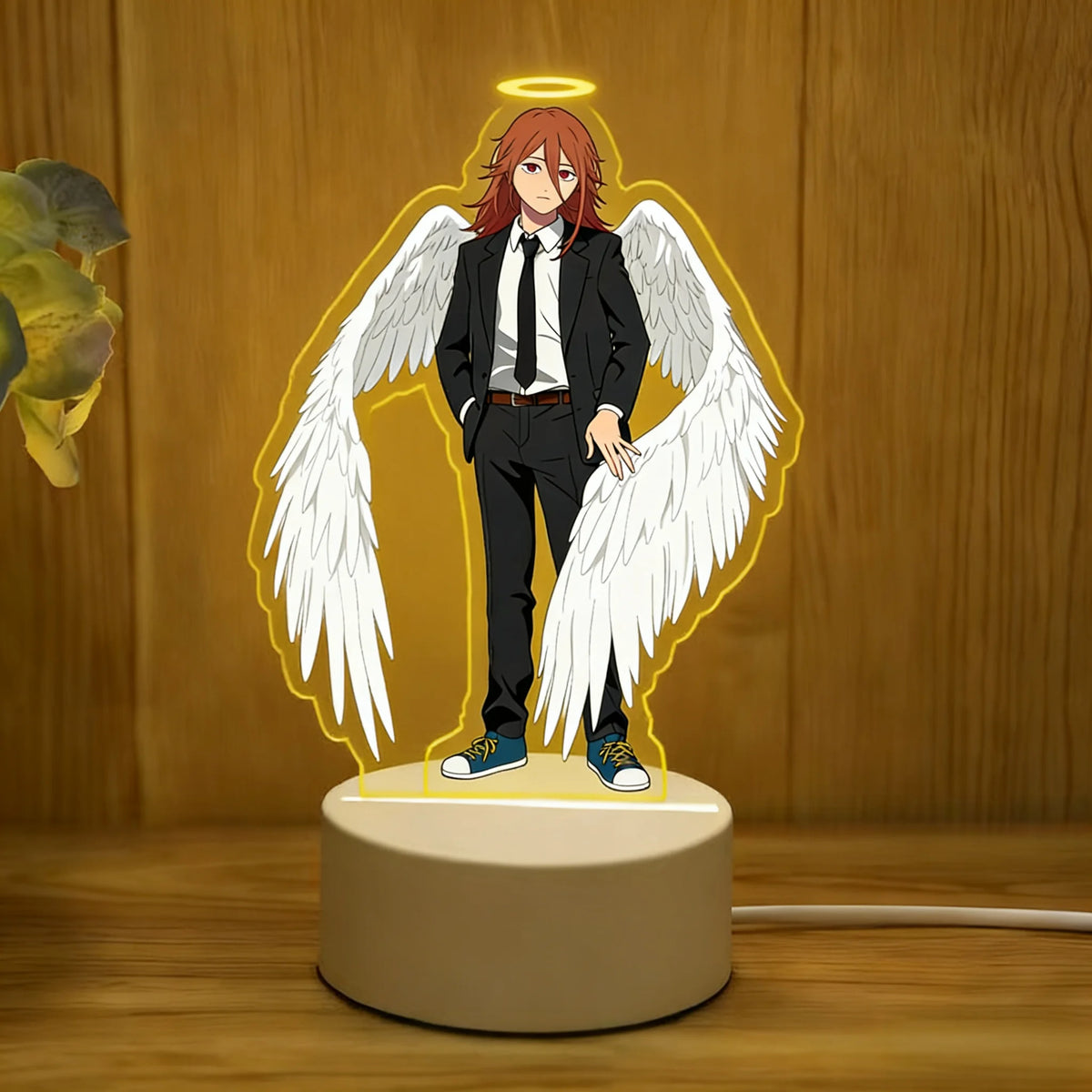 Chainsaw Man Lampe LED Figurine – Angel Devil Halo Édition Angélique