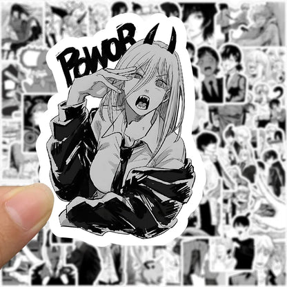 Chainsaw Man Stickers Pack – Manga Characters Collage 30pcs