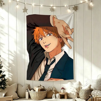 Chainsaw Man Wall Tapestry - Denji Cheerful Edition