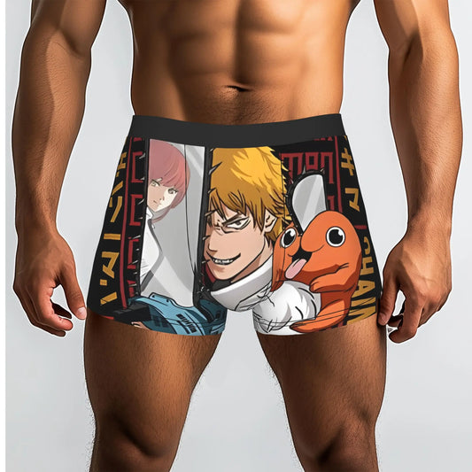 Chainsaw Man Boxer Homme – Makima, Denji & Pochita Édition Doodle