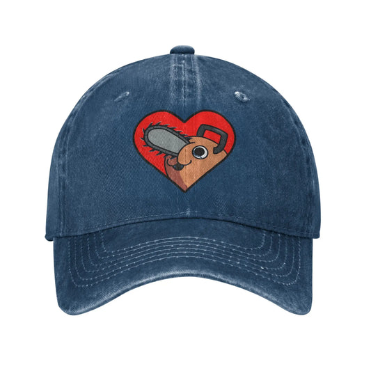 Chainsaw Man Casquette Baseball – Pochita Cœur Édition Bleu Marine