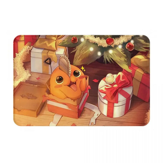 Chainsaw Man Paillasson – Pochita Cadeaux Noël Édition Festive
