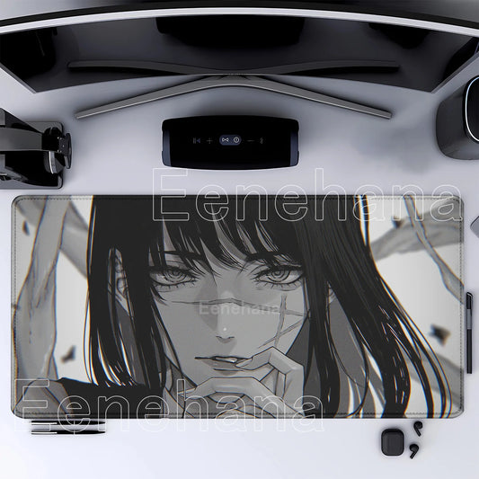 Chainsaw Man Tapis de Souris – Portrait Mélancolique Grand Format Bureau