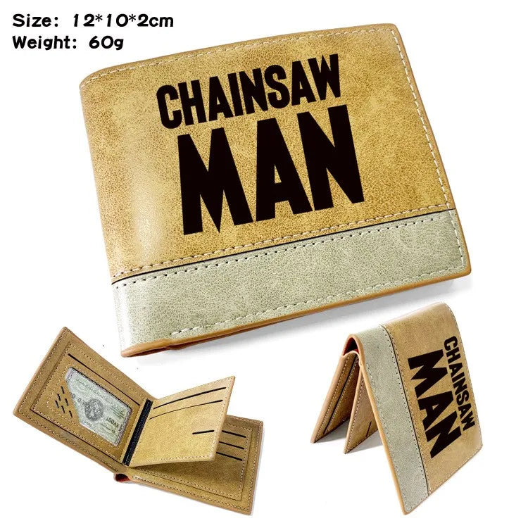 Chainsaw Man Wallet - Chainsaw Man Massive Black and Beige Typography Title