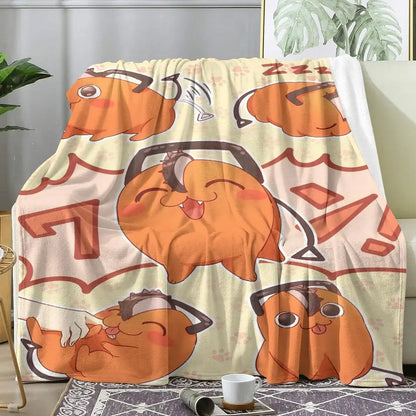 Chainsaw Man Plaid Couverture – Pochita Édition Mignonne