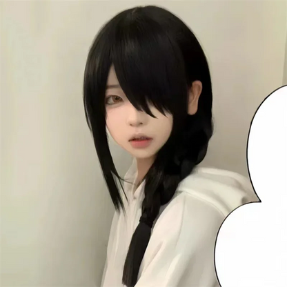 Chainsaw Man Cosplay Wig – Reze Perruque Longue Noire