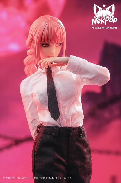 Preventa NekPop Studio NEK001 Makima Escala 1/6 Soldado Femenino de Pelo Largo Rosa Set Completo Apto para Figuras de Acción de 12 Pulgadas Modelos de Juguetes